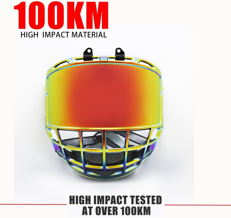 GY Hockey Full Face Shield Visor Senior Ice Hockey Helmet Face Shield Adult & Youth, Anti-Scratch/Anti-Fog/Ce Certified - Image 2